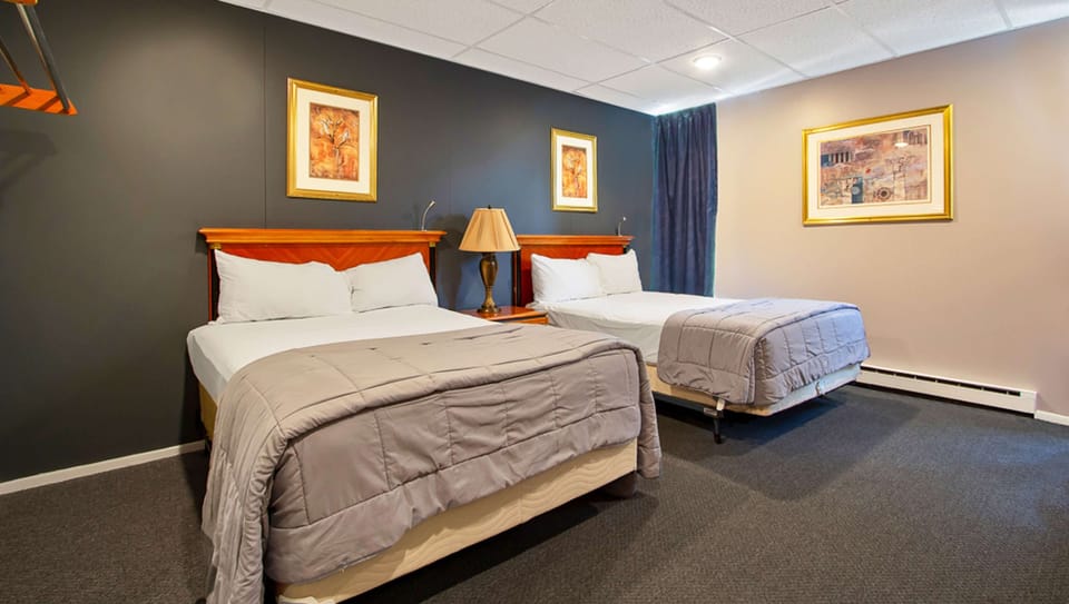 Room, 2 Double Beds, Non Smoking, Refrigerator & Microwave | In-room safe, desk, iron/ironing board, free WiFi