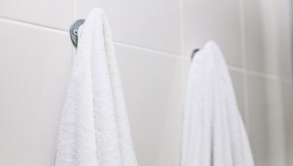 Hair dryer, towels