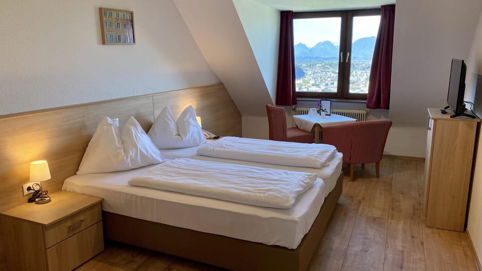 Double Room, 1 King Bed, City View | Hypo-allergenic bedding, desk, iron/ironing board, cribs/infant beds