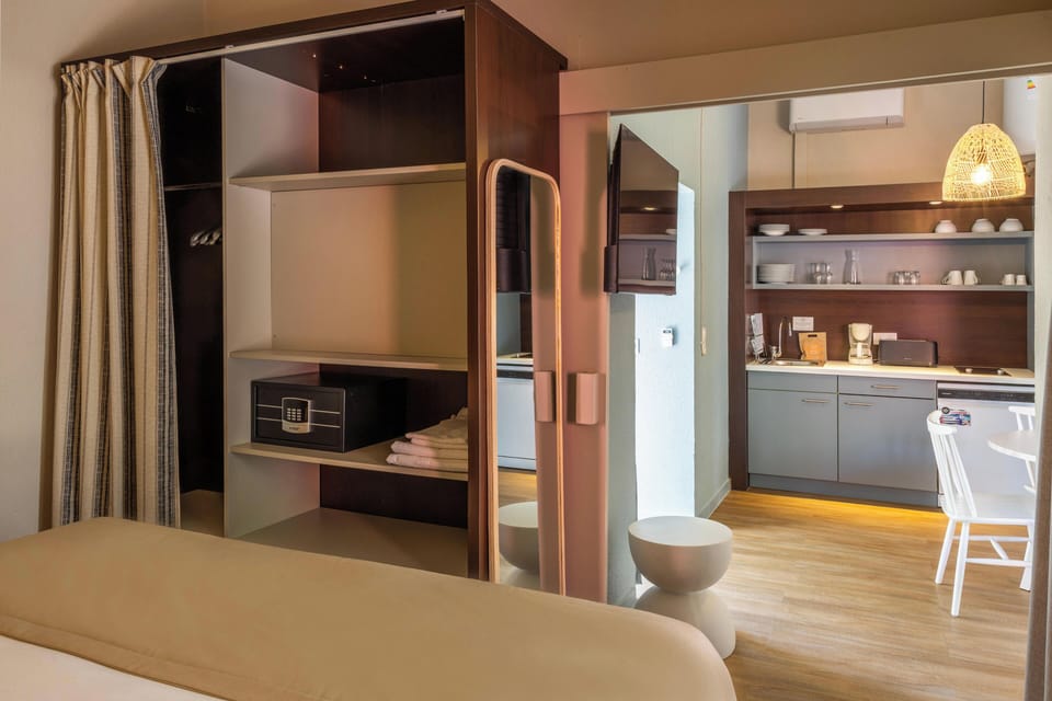In-room safe, iron/ironing board, free cribs/infant beds, free WiFi