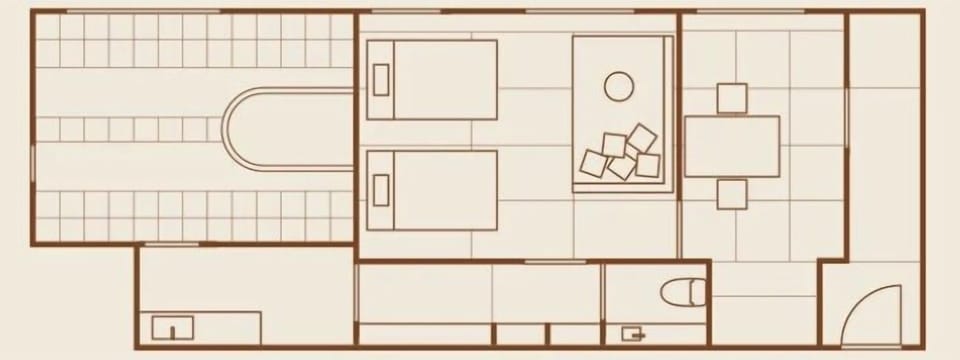 TAKE Suite with Private Bathroom and Dining room | Floor plan