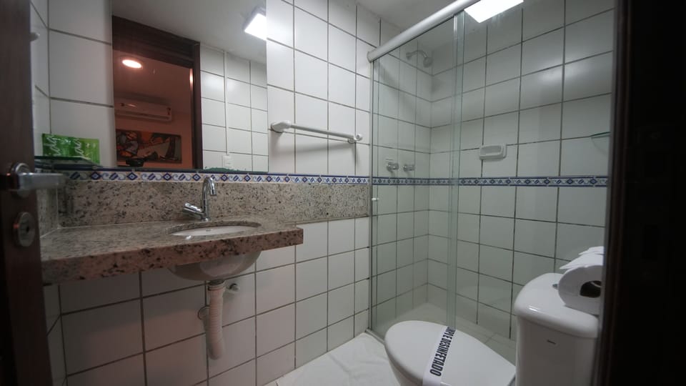 Standard Double Room | Bathroom | Hair dryer (on request), towels