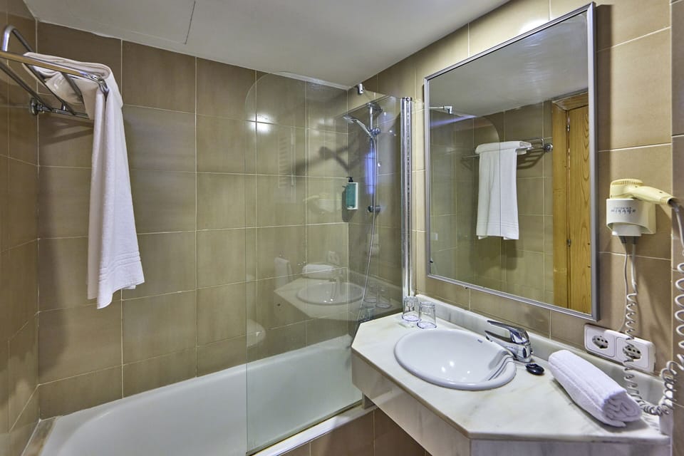 Free toiletries, hair dryer, towels
