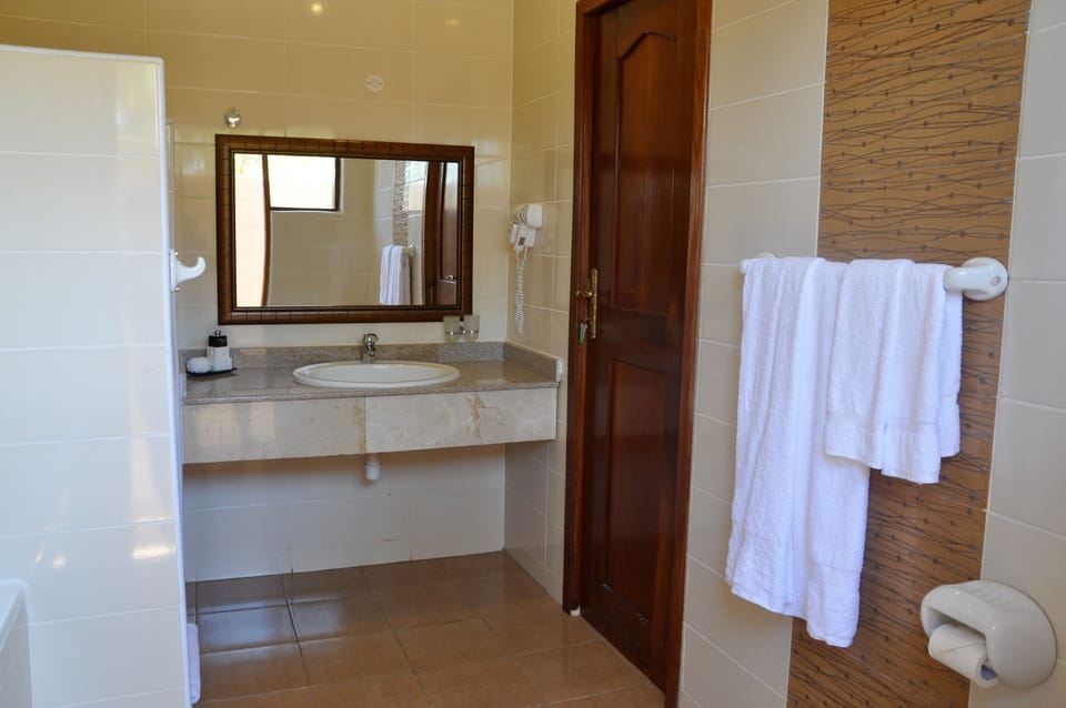 Free toiletries, hair dryer, bidet, towels