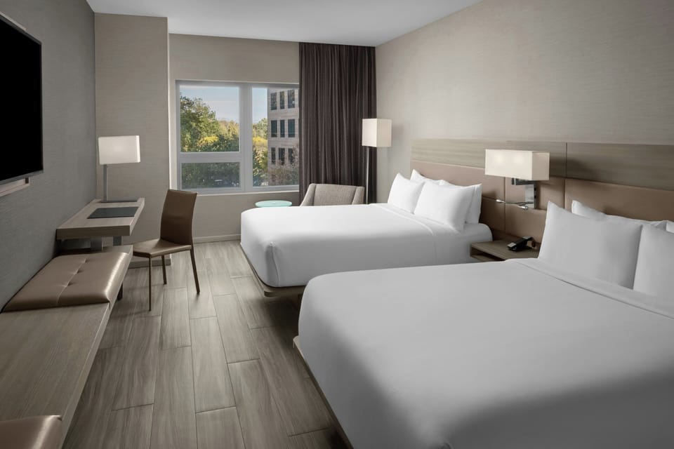 Room, 2 Queen Beds, Hearing Accessible (Accessible Bathtub) | Egyptian cotton sheets, premium bedding, memory foam beds, in-room safe