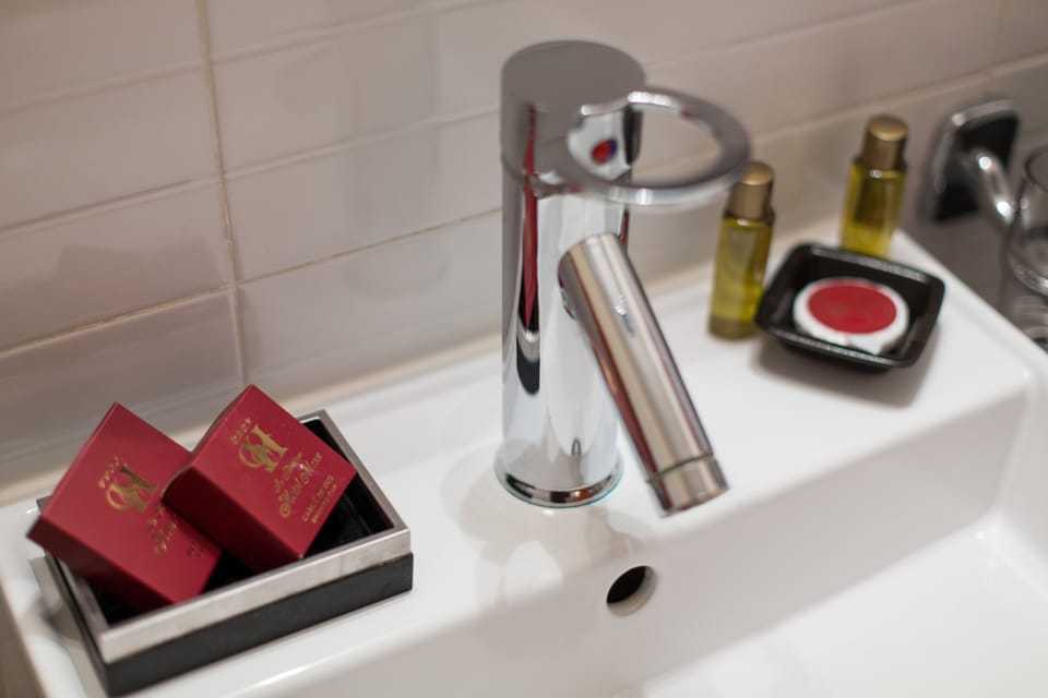 Shower, free toiletries, hair dryer, bathrobes