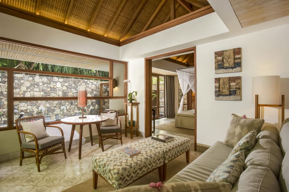 Santai Deluxe Villa with Private Pool | Living room | 40-inch flat-screen TV with cable channels, TV, DVD player