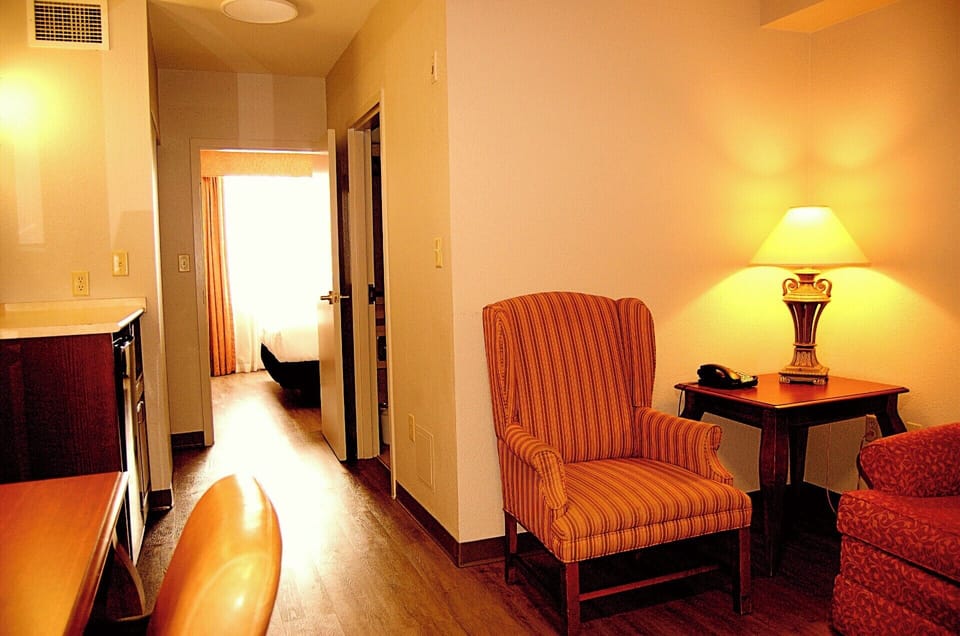 Suite, 1 King Bed with Sofa bed | Hypo-allergenic bedding, desk, laptop workspace, blackout drapes