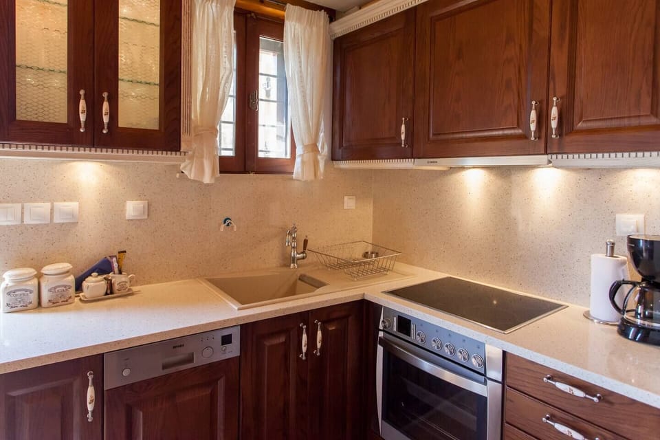 Villa, 2 Bedrooms, Sea View (Gaia) | Private kitchen | Full-size fridge, oven, stovetop, dishwasher