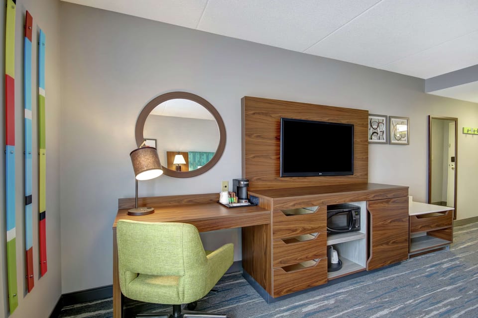 Basic Room, 2 Queen Beds, Accessible, Non Smoking | In-room safe, desk, laptop workspace, soundproofing