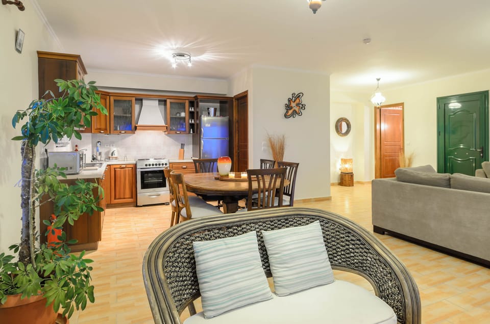 Apartment, 3 Bedrooms, Sea View | Living area | 20-inch TV with cable channels