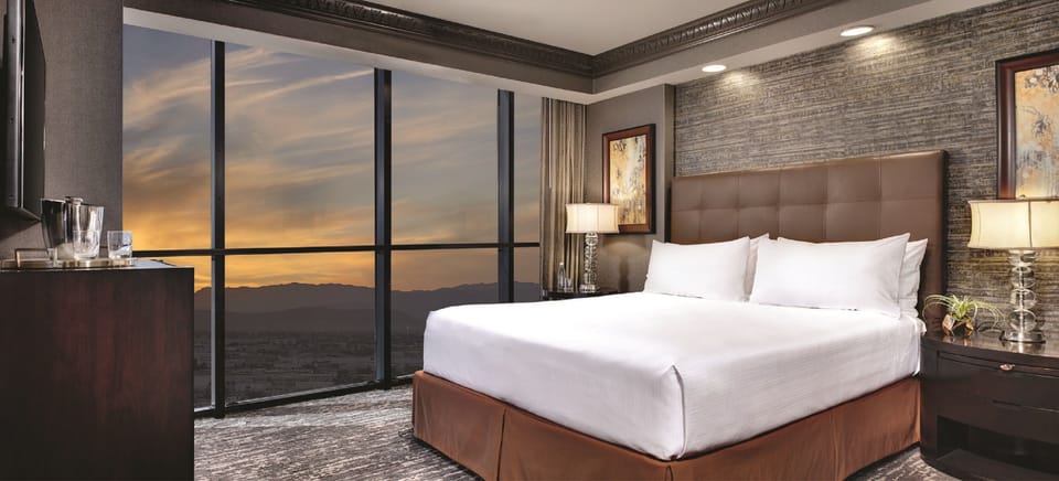 Tower One Bedroom Suite | Premium bedding, in-room safe, blackout drapes, iron/ironing board