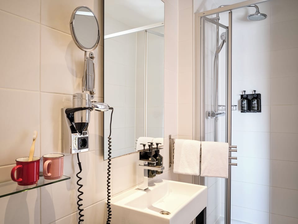 Free toiletries, hair dryer, towels