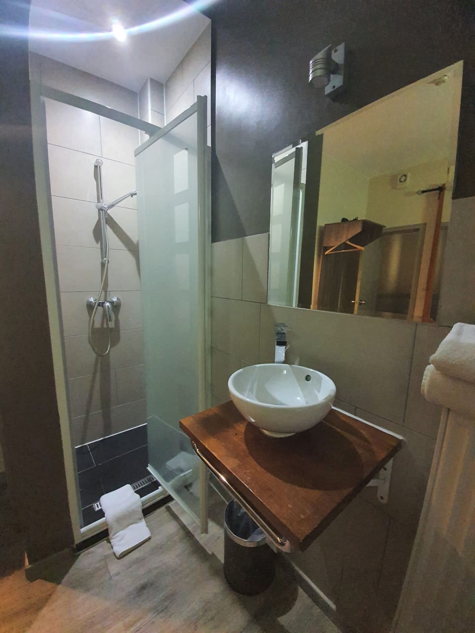 Chambre Simple Économique | Bathroom | Shower, hair dryer, towels