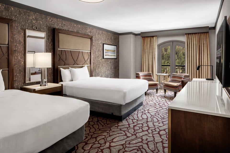 Junior Suite, 2 Queen Beds | Pillowtop beds, in-room safe, desk, blackout drapes