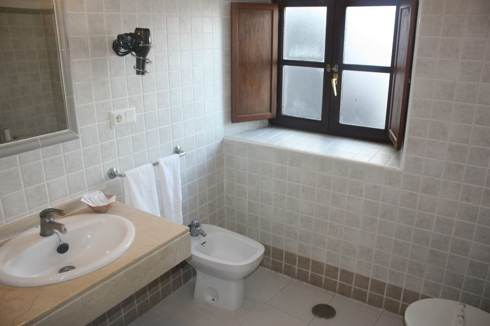 Bathtub, free toiletries, hair dryer, bidet