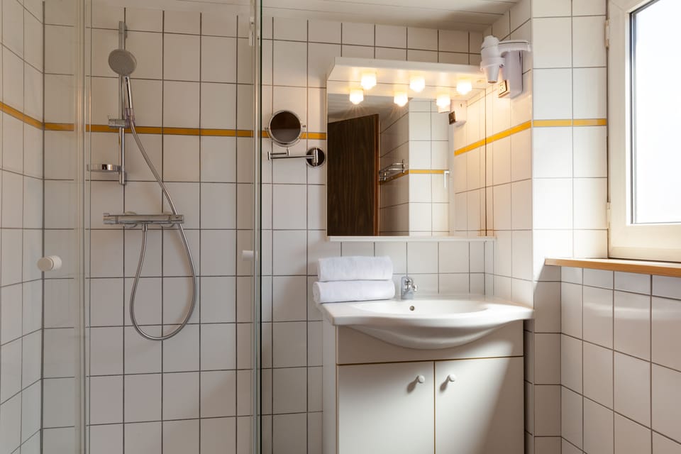 Free toiletries, hair dryer, towels