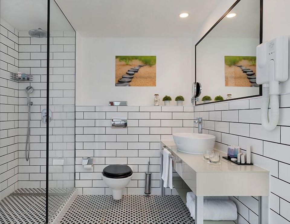 Deluxe Suite | Bathroom | Shower, free toiletries, towels, soap