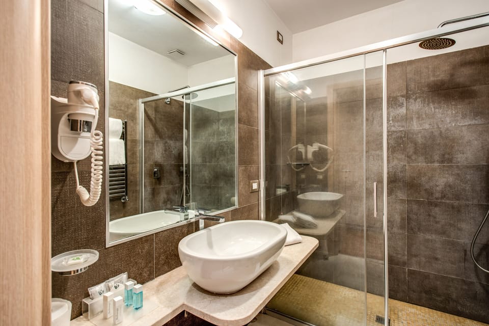 Hair dryer, bathrobes, slippers, bidet