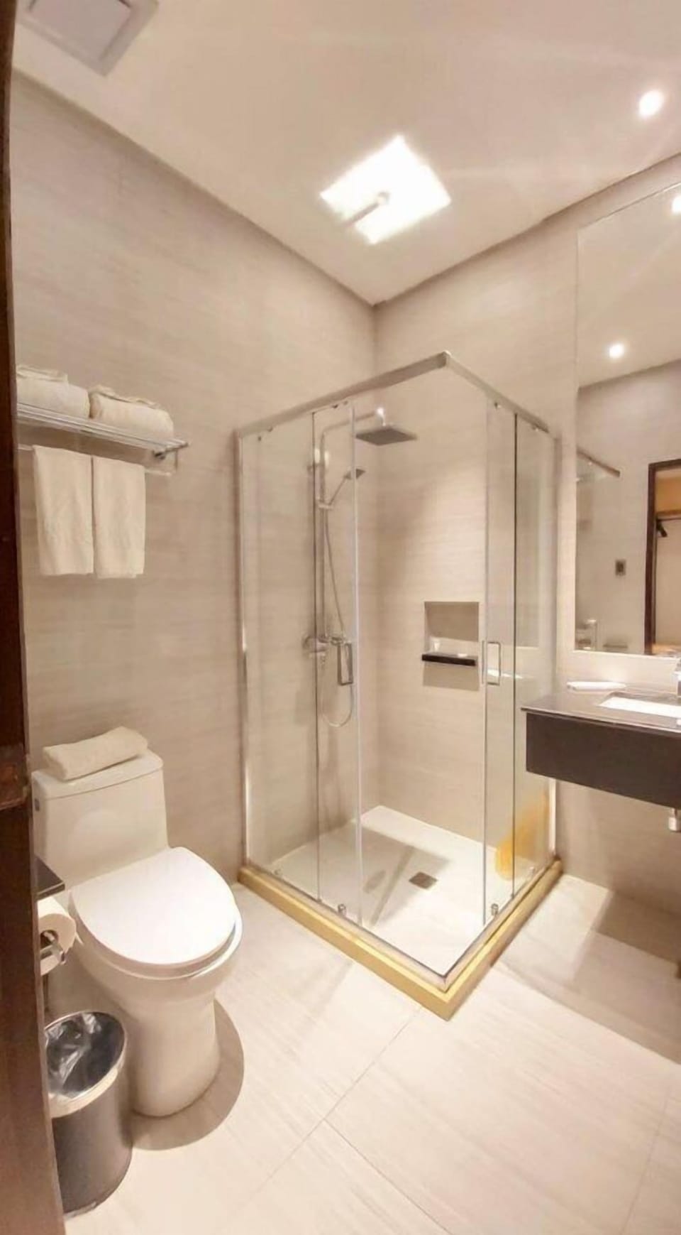 Deluxe Double Room | Bathroom | Shower, rainfall showerhead, free toiletries, hair dryer