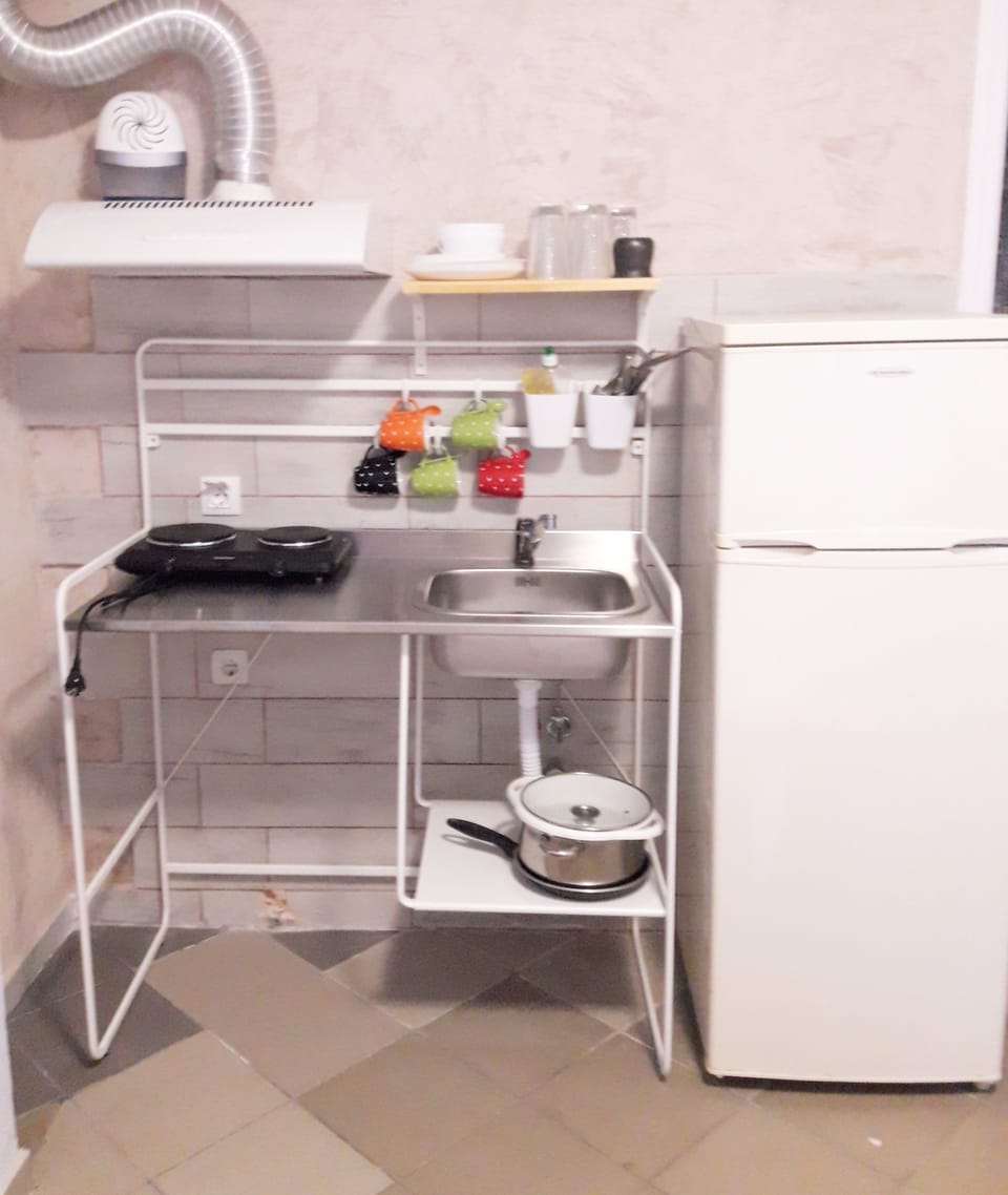 Family Apartment, 2 Bedrooms | Private kitchenette | Fridge, stovetop, electric kettle, cookware/dishes/utensils