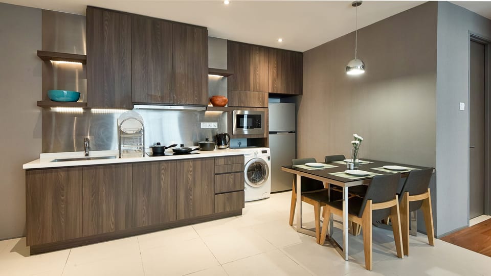 Executive Apartment, 2 Bedrooms | Private kitchen | Coffee/tea maker