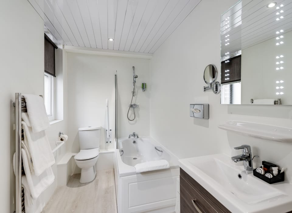 Hair dryer, towels
