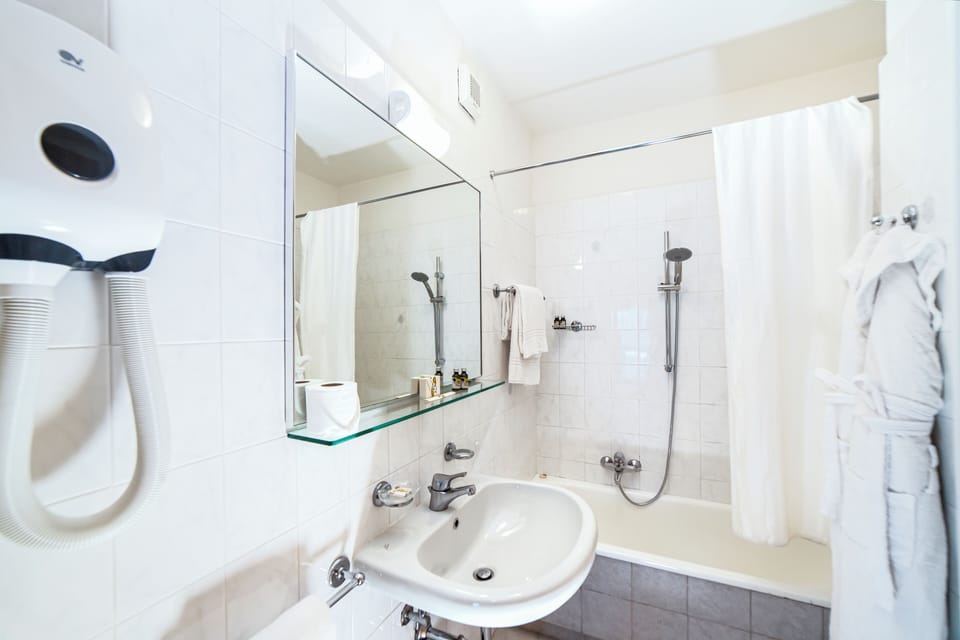 Family Room | Bathroom | Shower, rainfall showerhead, free toiletries, hair dryer
