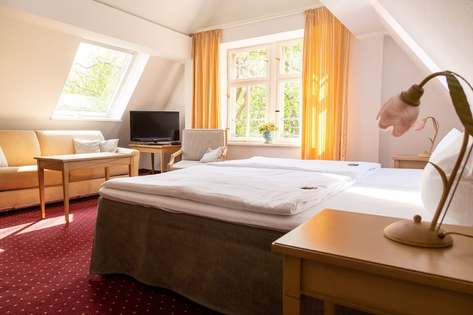 Hypo-allergenic bedding, minibar, in-room safe, desk