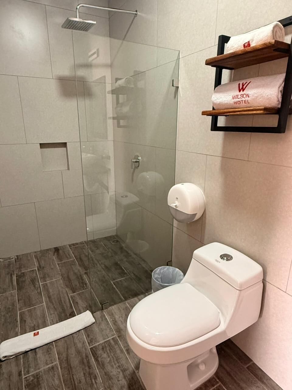 Standard Room, 2 Double Beds | Bathroom | Shower, free toiletries, towels