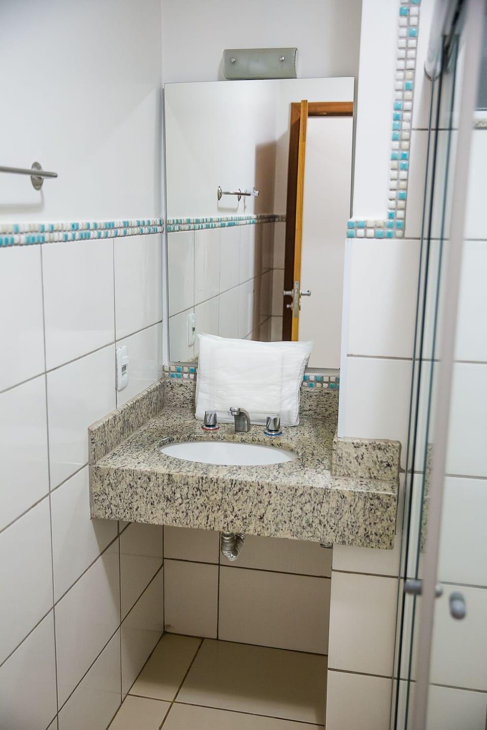 Shower, free toiletries, towels, soap