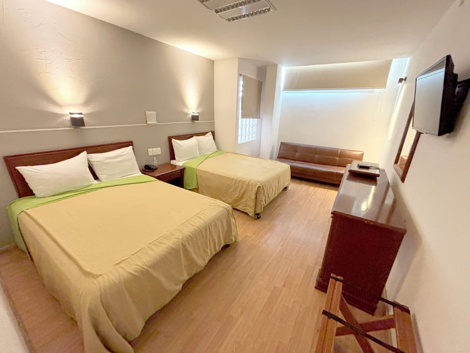 Standard Double Room, 2 Double Beds | In-room safe, free WiFi, bed sheets