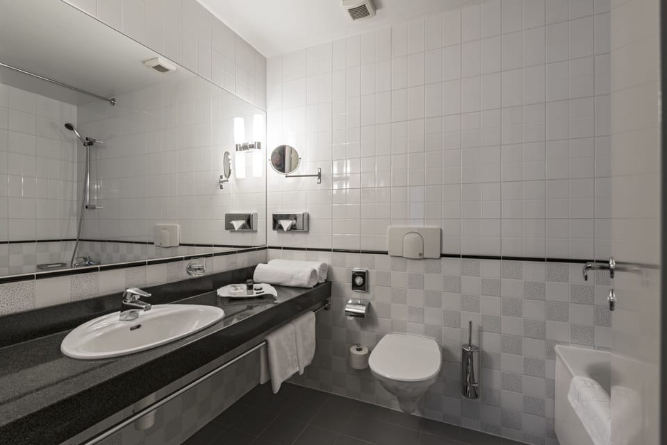 Free toiletries, hair dryer, towels