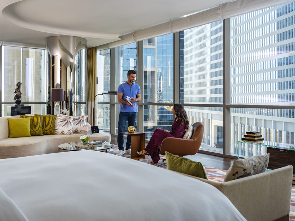 Premium bedding, down comforters, minibar, in-room safe