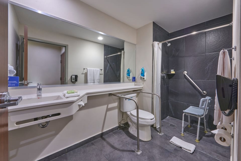 Room, 1 Queen Bed | Bathroom | Shower, free toiletries, hair dryer, towels