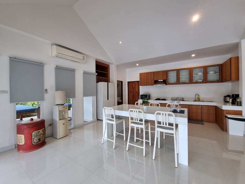 4 Bedrooms Private Pool Villa | Private kitchen | Full-size fridge, microwave, stovetop, coffee/tea maker