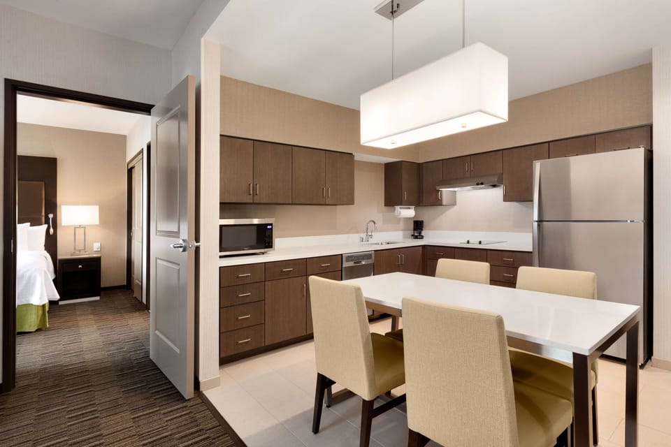 Suite, Accessible, Non Smoking (Hearing) | Private kitchen | Full-size fridge, microwave, dishwasher, coffee/tea maker