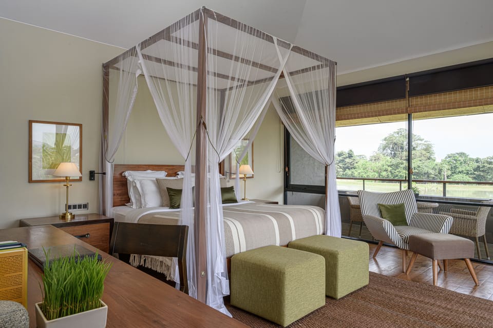 DUPLEX VILLA WITH PLUNGE POOL | Minibar, in-room safe, desk, laptop workspace