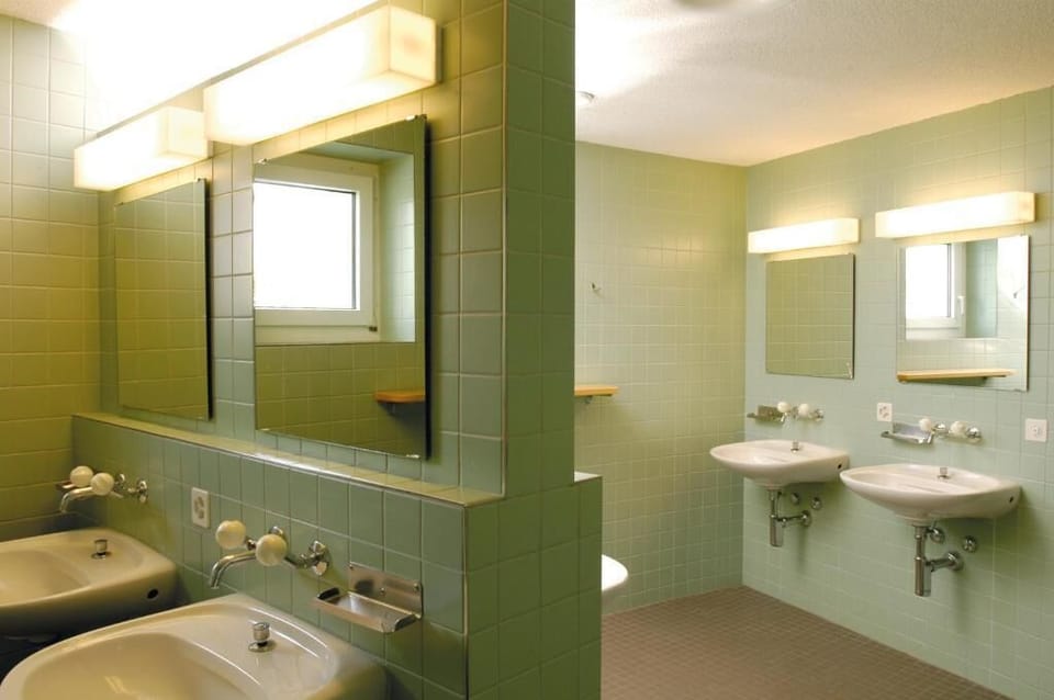 Shower, towels, toilet paper