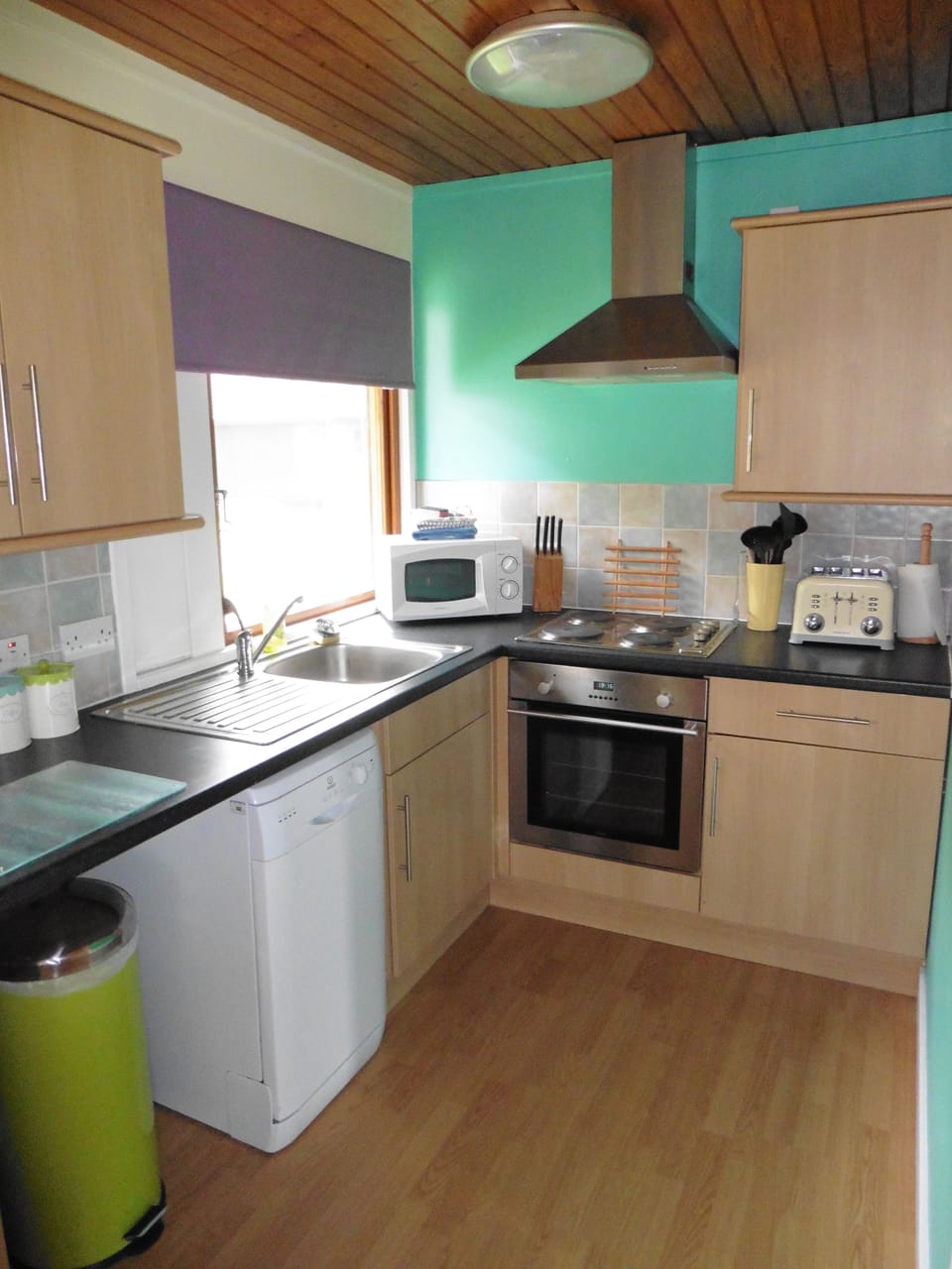 Fridge, microwave, oven, electric kettle