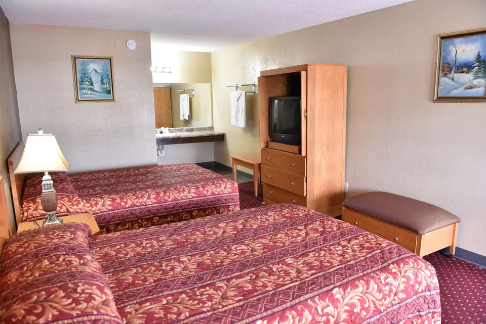 Room, 2 Double Beds | Free WiFi, bed sheets