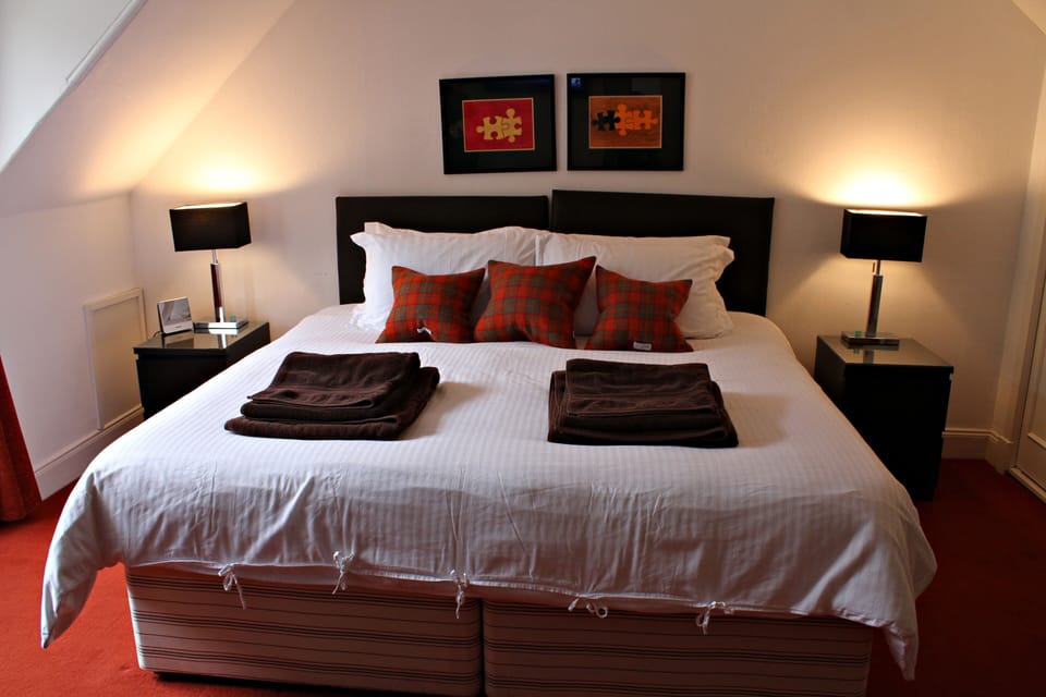 Individually decorated, individually furnished, desk, laptop workspace