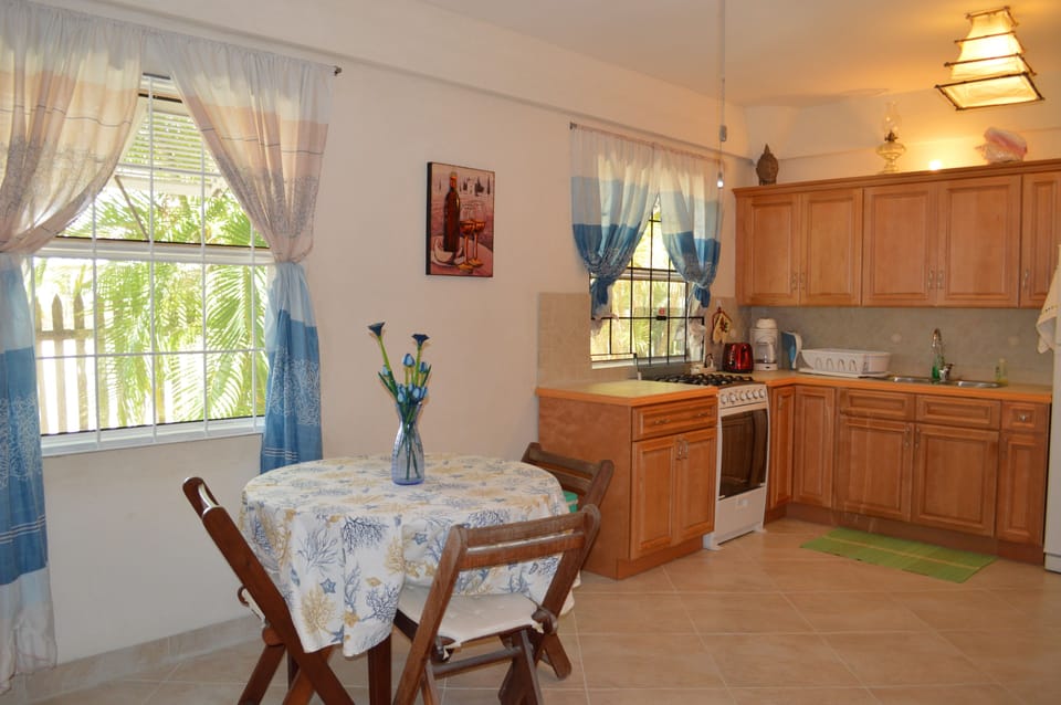 Apartment | Private kitchen | Full-size fridge, oven, stovetop, coffee/tea maker