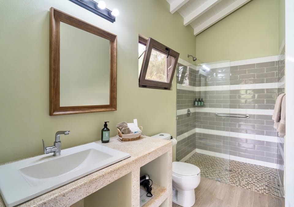 Superior Studio Suite, 1 Queen Bed | Bathroom | Shower, eco-friendly toiletries, hair dryer, towels