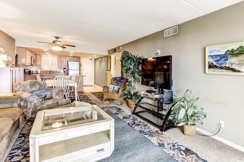 Condo, 2 Bedrooms | Living area | Flat-screen TV, DVD player