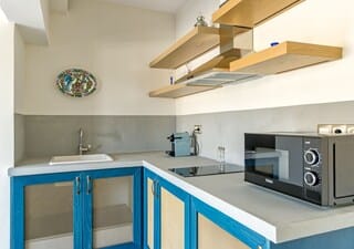 Apartment, Sea View (Galene) | Private kitchen | Fridge, oven, stovetop, espresso maker