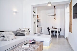 Spa Suite Lake View with Private Pool & Hammam | Living area | Flat-screen TV
