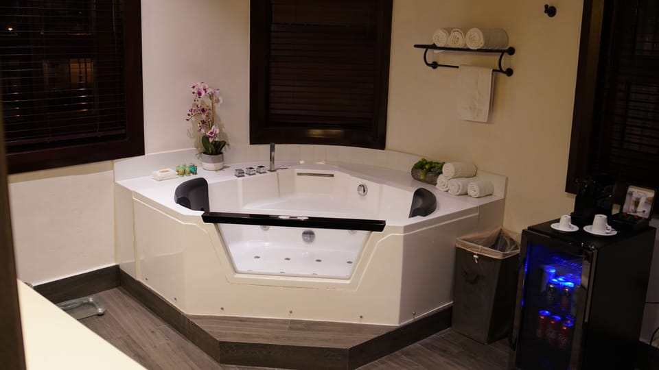 Deluxe Studio Suite | Bathroom | Shower, rainfall showerhead, free toiletries, hair dryer