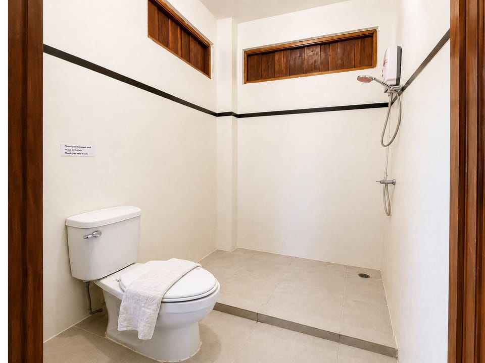 Deluxe Air Conditioned Villa | Bathroom | Shower, free toiletries, towels, soap