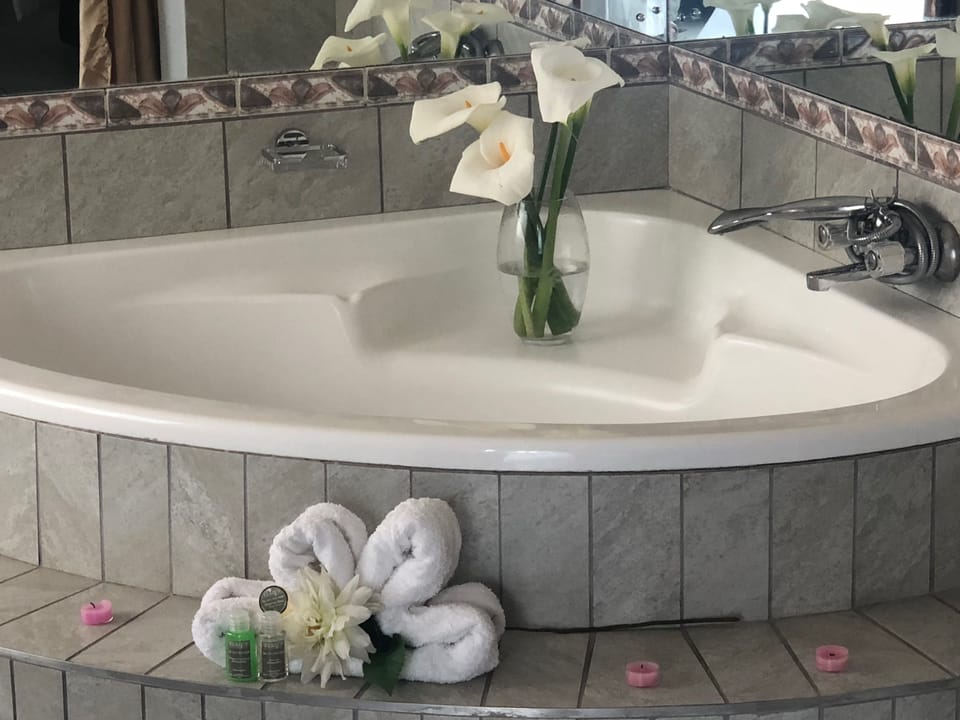 Honeymoon Suite | Bathroom | Free toiletries, hair dryer, towels